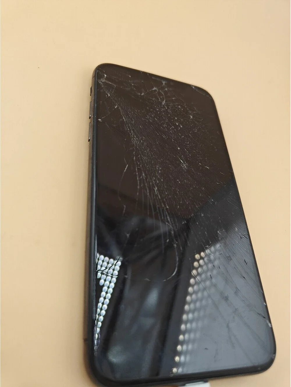 Apple iPhone X A1901 Cracked Front Back Powers On Phone For Parts/Repair As Is